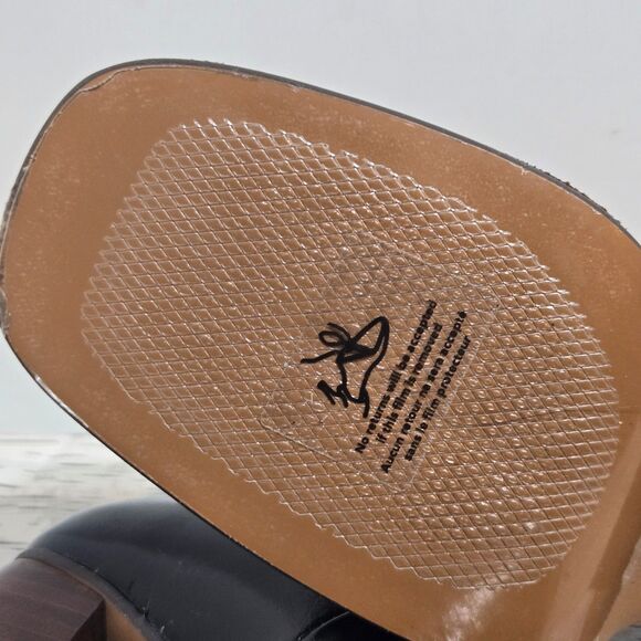 Jonak Paris Shoes 7.5 / 38 Black Leather Chunky Heeled Mary Janes Platform New - Picture 12 of 14